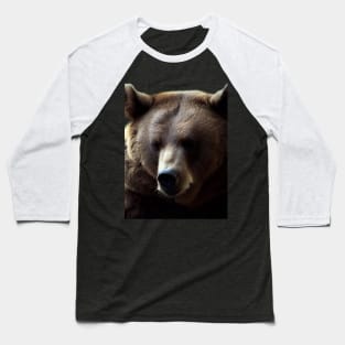 A brown bear in nature that looks cute and cuddly looks warm. Baseball T-Shirt